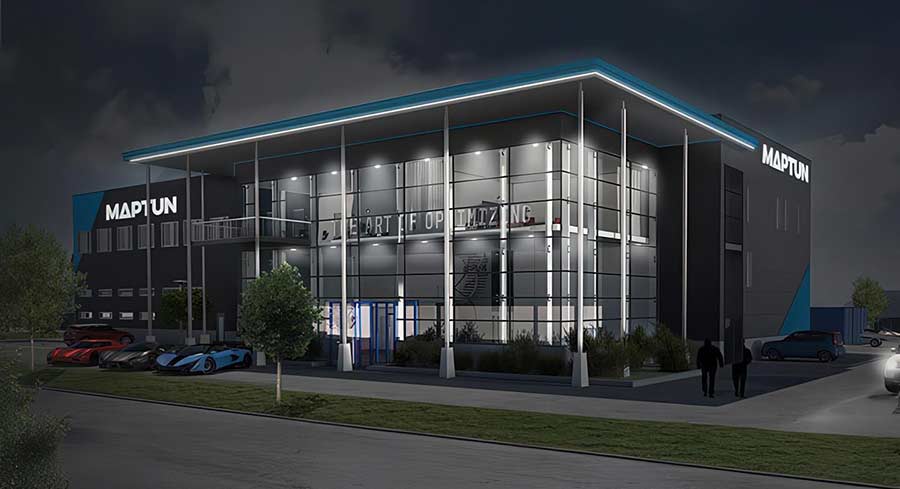 Maptun’s future headquarters – The Optimization Center, a cutting-edge facility dedicated to Saab performance, innovation, and restoration.