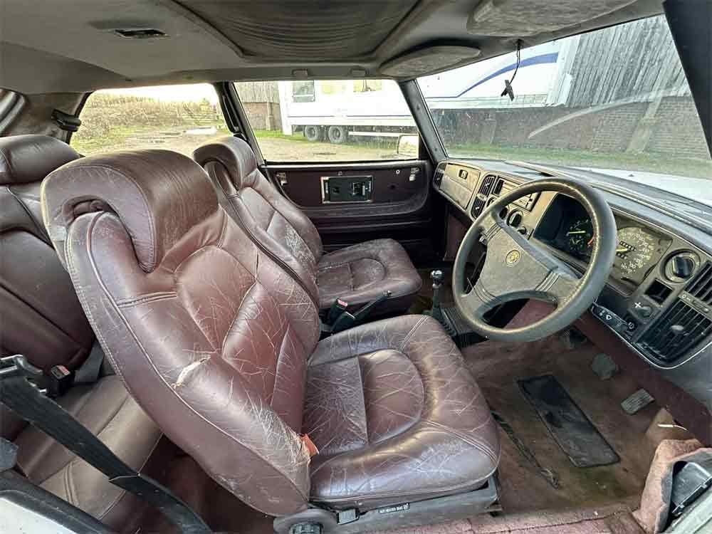 Time-Worn Charm: Explore the Vintage Interior of the 1984 Saab 900 T16 3DR, Requiring Special Attention and Expert Detailing