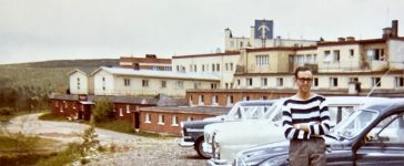 Inge, proudly leaning on his midnight-blue Saab 96 in the mid-1960s, igniting a passion for Saab that would endure for decades.