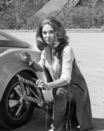 Åse Kleveland and her Saab Sonett V4, Photo by Rigmor Dahl Delphin