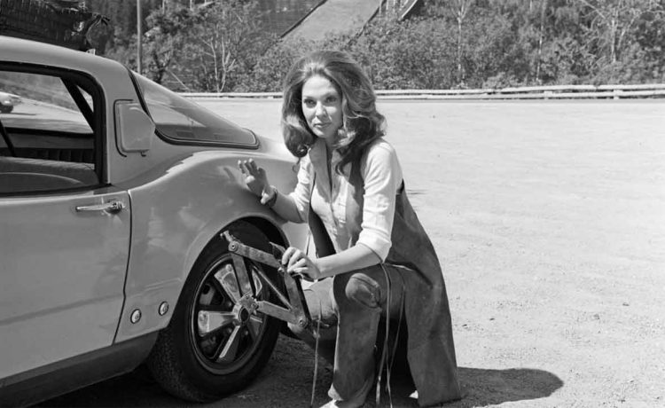 Åse Kleveland and her Saab Sonett V4, Photo by Rigmor Dahl Delphin