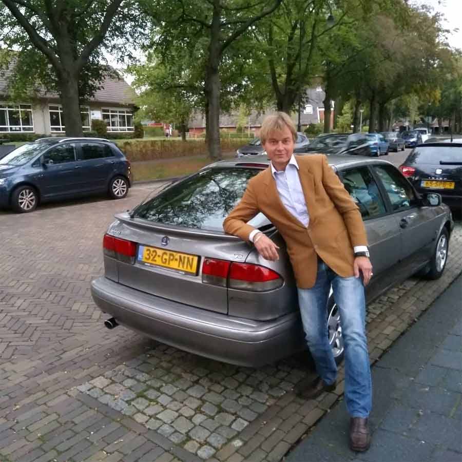 Martijn Stadman with his second Saab car