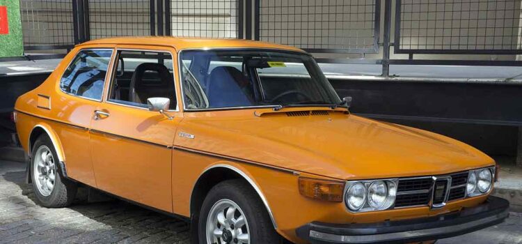 Orange Saab 99 EMS