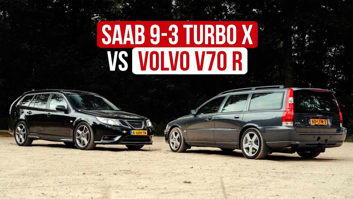 Saab 9-3 Turbo X SportCombi vs. Volvo V70 R