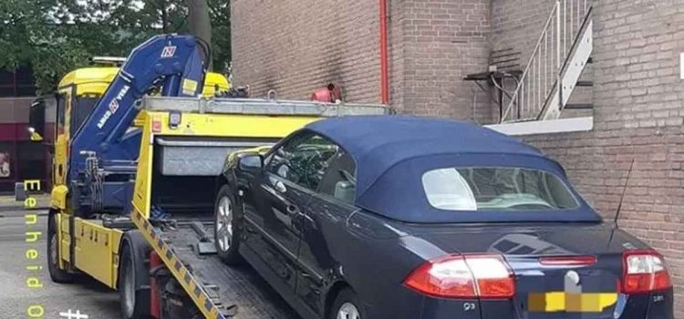 Saab 9-3 Convertible confiscated by police from an unscrupulous driver