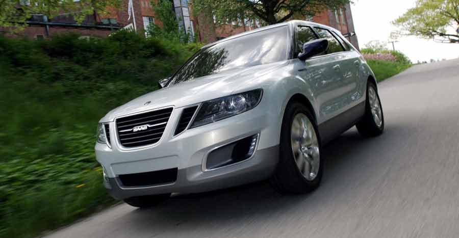 The Saab 9-4X is a mid-size luxury crossover SUV 