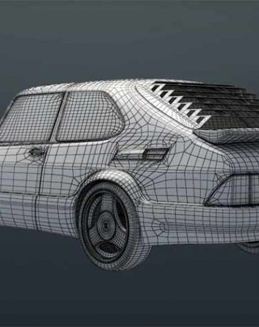 Saab 900 Carlsson 3D Printed Scale model in One Piece