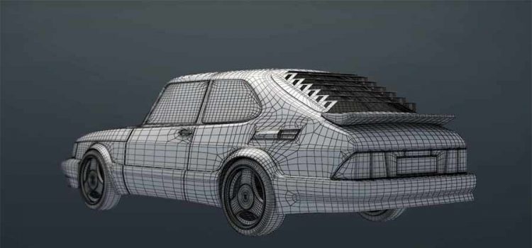 Saab 900 Carlsson 3D Printed Scale model in One Piece