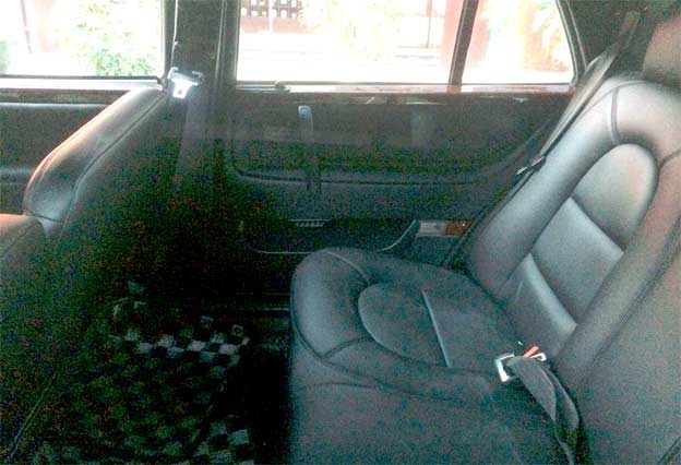 Saab 9000 LImo interior with three rows of seats