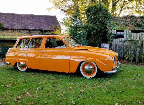 The Coolest Classic Car on eBay: Indian yellow Saab 95 V4