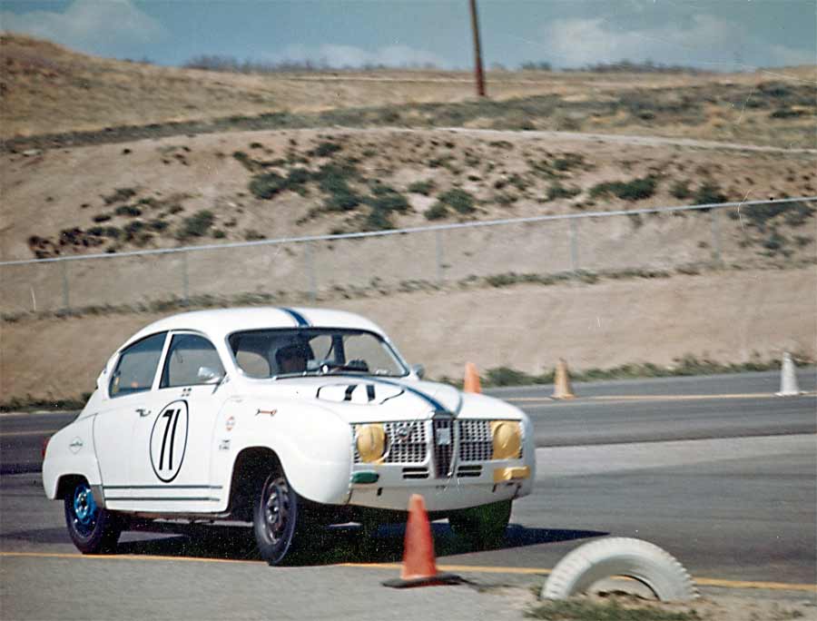 66 Saab 96 Monte Carlo at the very first Trans AM race