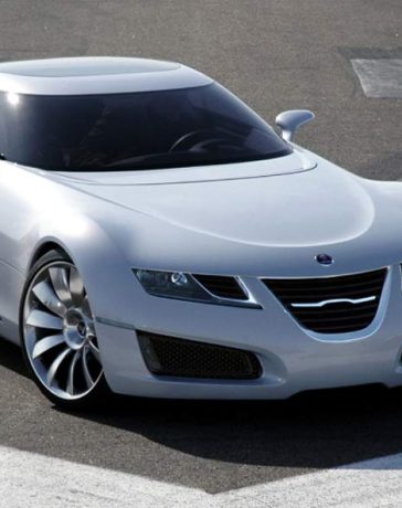 The Saab Aero X Concept (2006) featured a jet-inspired design with a canopy cockpit and a 400-horsepower ethanol-powered V6 engine, showcasing Saab's futuristic vision.