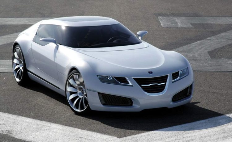 The Saab Aero X Concept (2006) featured a jet-inspired design with a canopy cockpit and a 400-horsepower ethanol-powered V6 engine, showcasing Saab's futuristic vision.