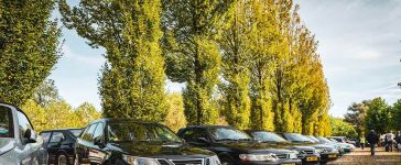 A stunning lineup of Saabs at the 65th anniversary of Saab Club Nederland, showcasing the brand's rich legacy and passionate community