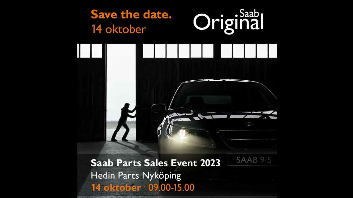 Original Saab Parts Event Sales