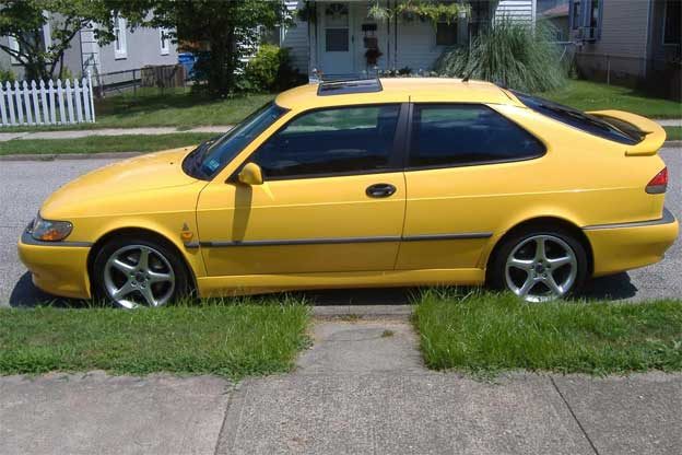 Beautiful Monte Carlo yellow Saab Viggen before accident