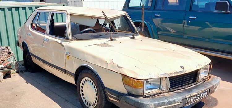 Saab 900 after accident