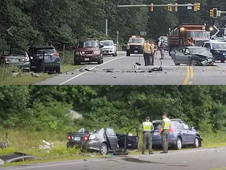 Saab head on collision