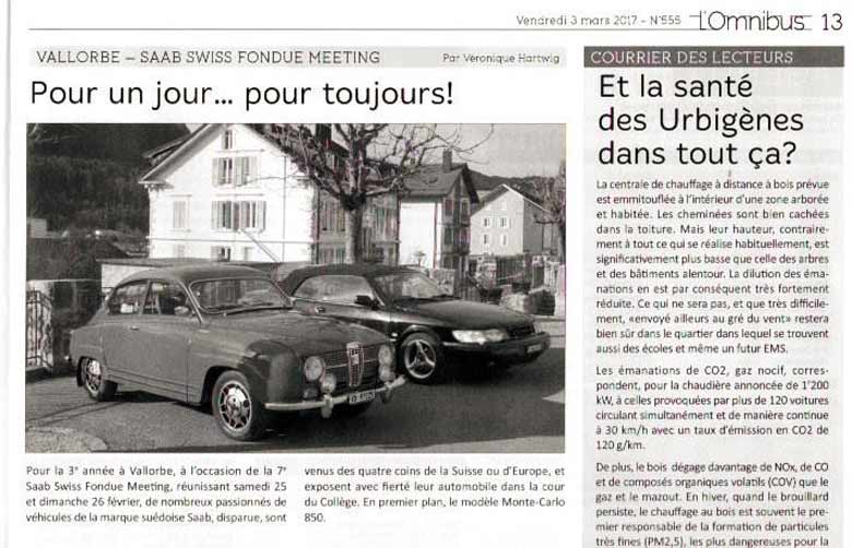 report from this Saab event in local Newspaper