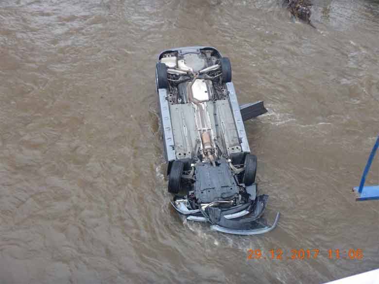 Saab in river