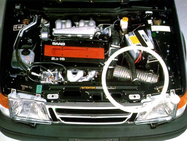 Saab 2.3 engine with Thermos