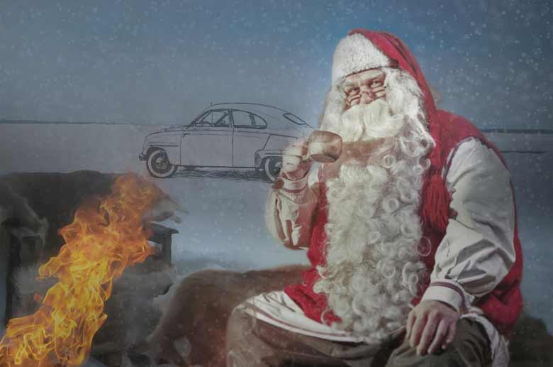 Santa Claus and Saab