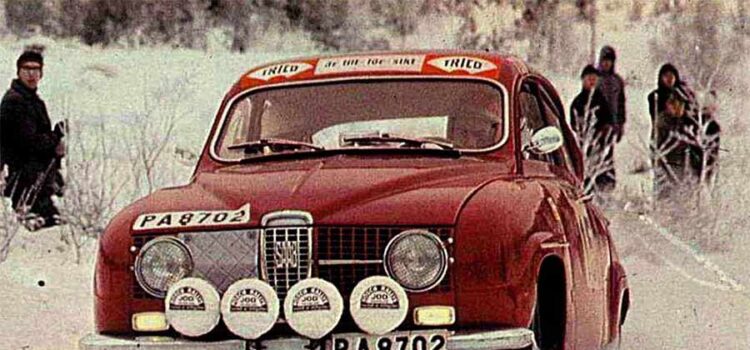 Tom Trana in Saab 96