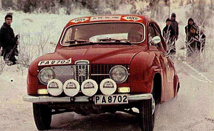 Tom Trana in Saab 96