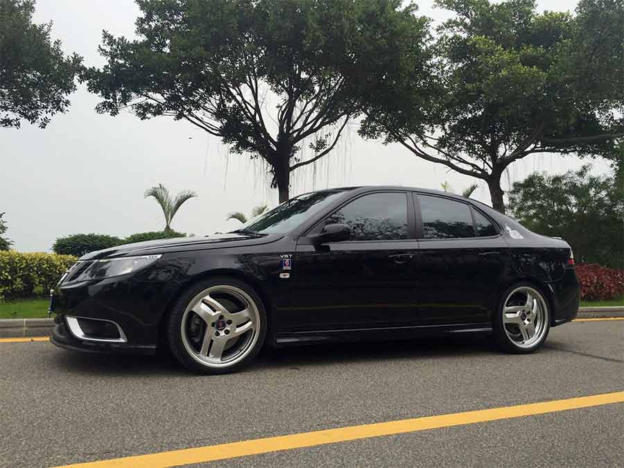 The powerful Saab 9-3 Aero V6 Turbo from Tony Wang's distinguished collection of former Saab automobiles—blending performance, style, and exclusivity.