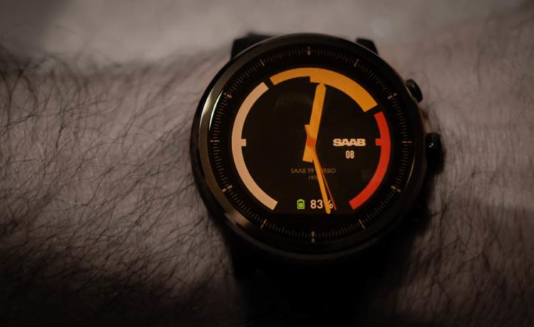 Watch Face design in Saab 99 Turbo style