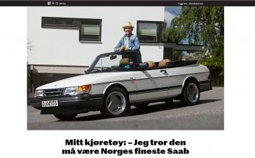 My vehicle: Wenche Onsrud with Saab 900 Cabriolet