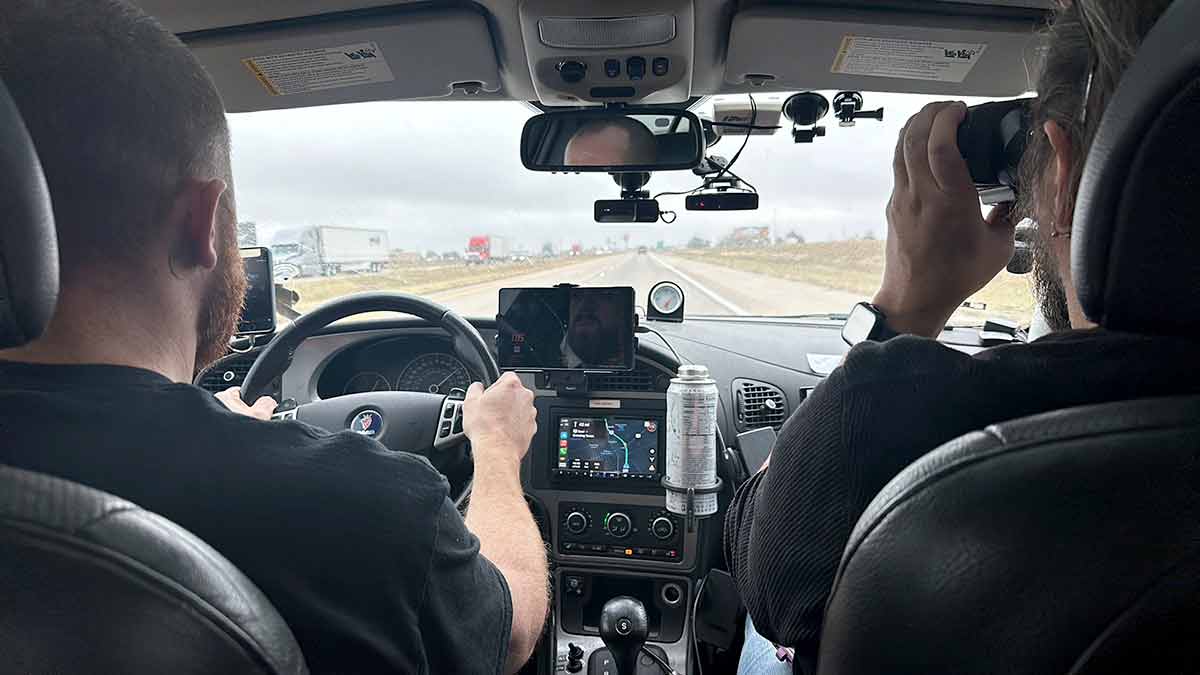 Inside the record-breaking 2008 Saab 9-5 Aero: the team stays focused as they conquer the Cannonball Run with unmatched precision and determination.