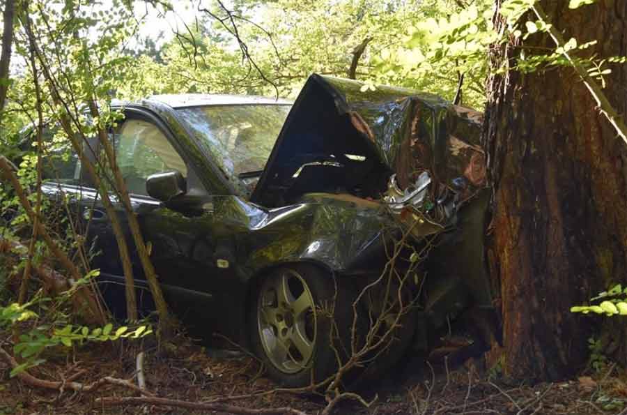 Crashed Saab 9-3