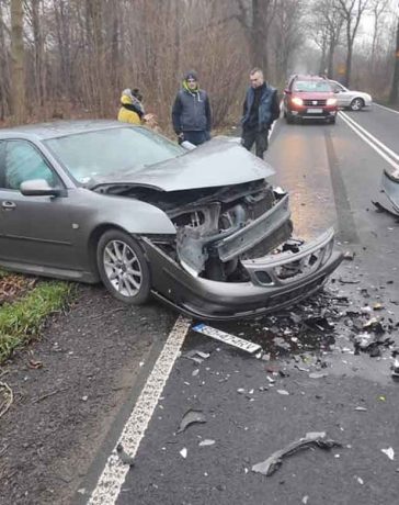 Crashed Saab 9-3 Wagon