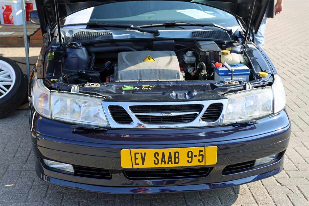 Innovative Conversion: A Saab 9-5 Transformed from Gasoline to Electric Shines at NatSaab 2023