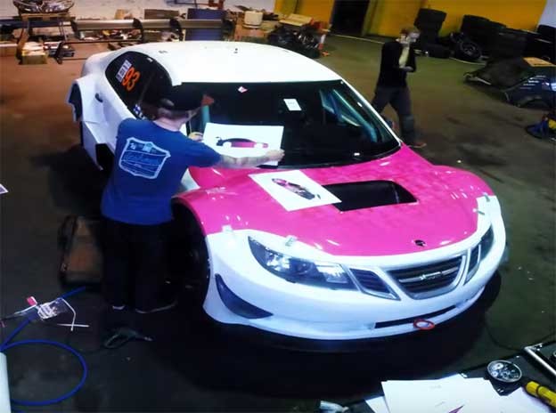 Wrapping Emma's Kimiläinen car – STCC 2015