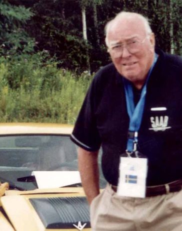 Erik Carlsson and 1972 SAAB Sonett III, August 7, 2005, International SOC, Essen, Germany.