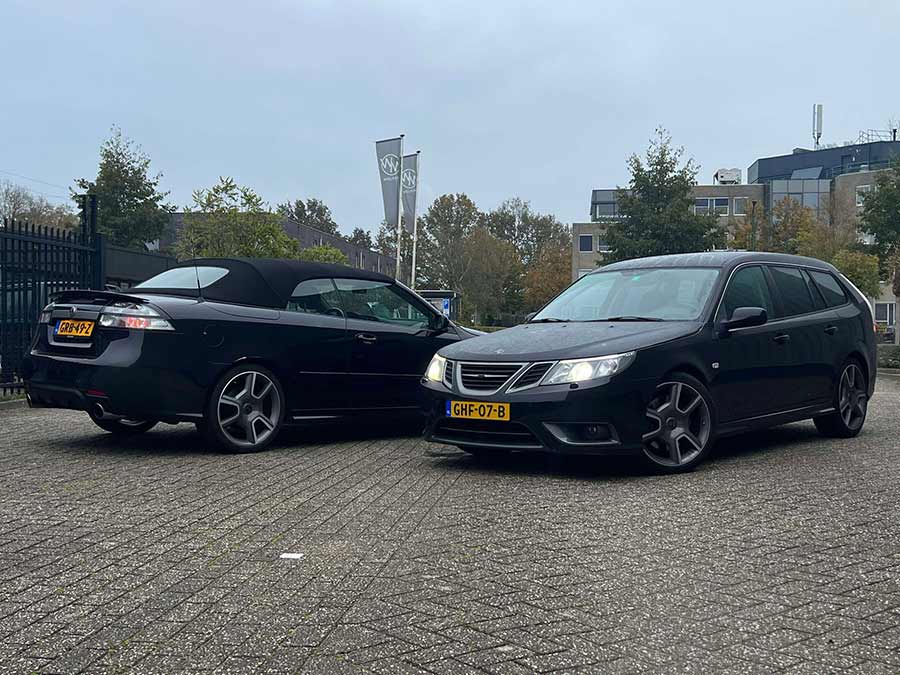 Saab 9-3 Turbo X Sportcombi and his new V6 Aero Convertible with the TX Package