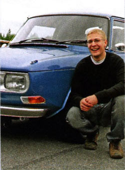 Gustav Nilsson with his Saab 99 Quattro