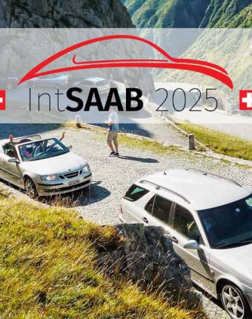 Saabs against the stunning Swiss Alps backdrop – IntSaab 2025 is set to be the most breathtaking International Saab Meeting yet!