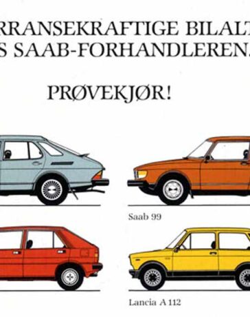 Lancia A112 in the official promotion and offer of Saab in the north of Europe