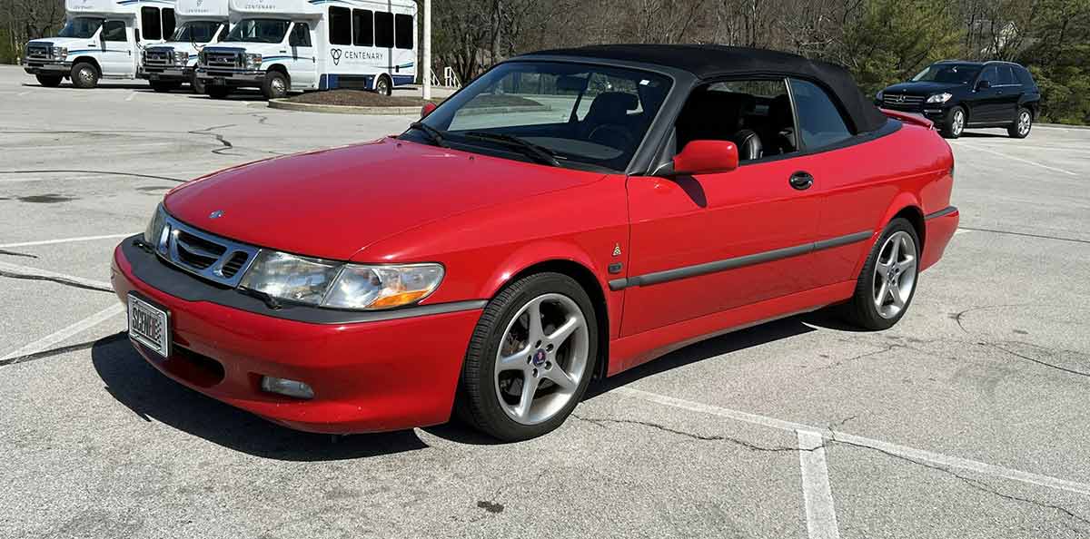 The 2001 Saab 9-3 Viggen Convertible in Laser Red: a rare gem with detailed history, performance specs, and collector's value for Saab enthusiasts.