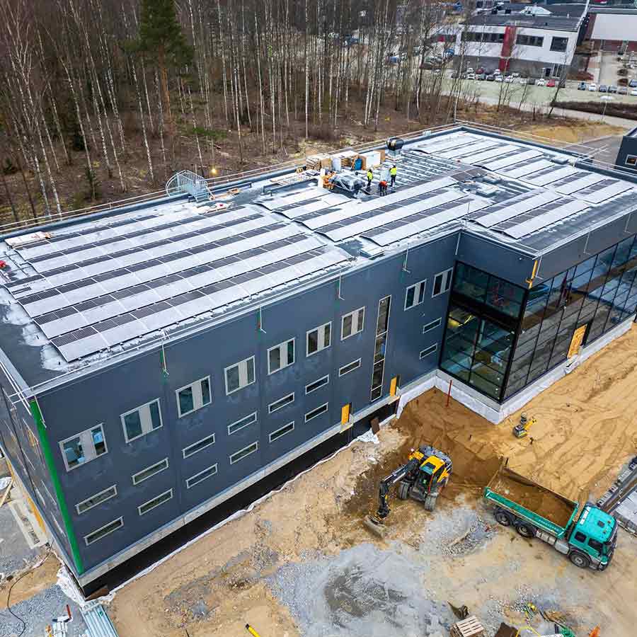 The Maptun Optimization Center nearing completion – a state-of-the-art facility that will serve as the ultimate hub for Saab performance, tuning, and innovation.