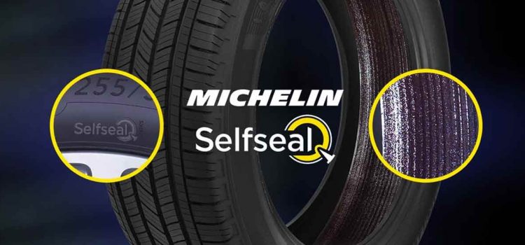 The "Selfseal" mark on the side of the tire reveals that this tire is puncture resistant