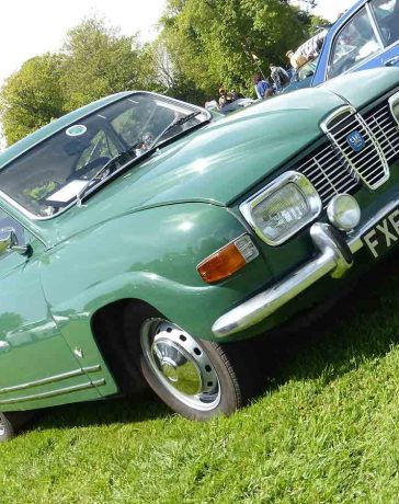 moss-green Saab 96