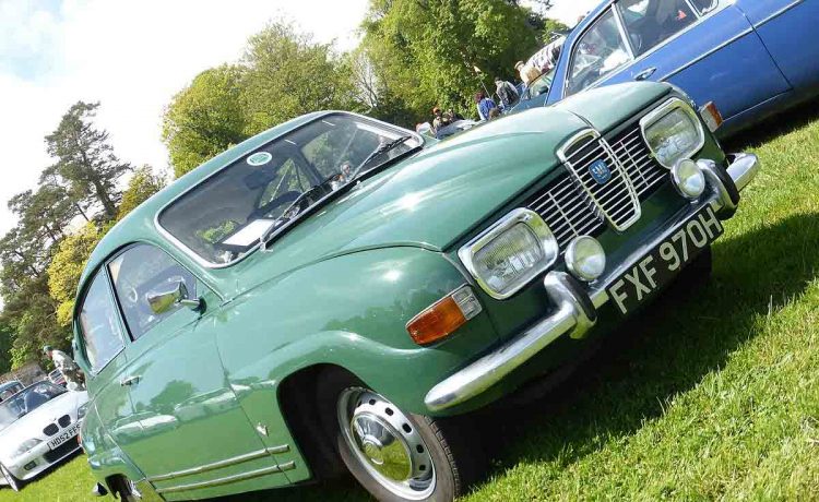 moss-green Saab 96