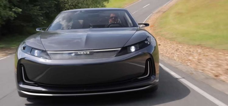 The NEVS Emily GT, according to Top Gear's Tom Ford, feels like a normal electric super saloon with fast acceleration, precise steering, and impressive handling capabilities, making it a truly remarkable driving experience.