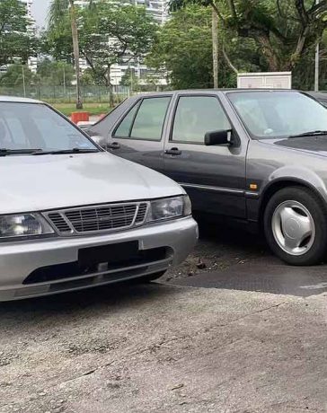 One of these two cars is not a real SAAB, but a Nisaab