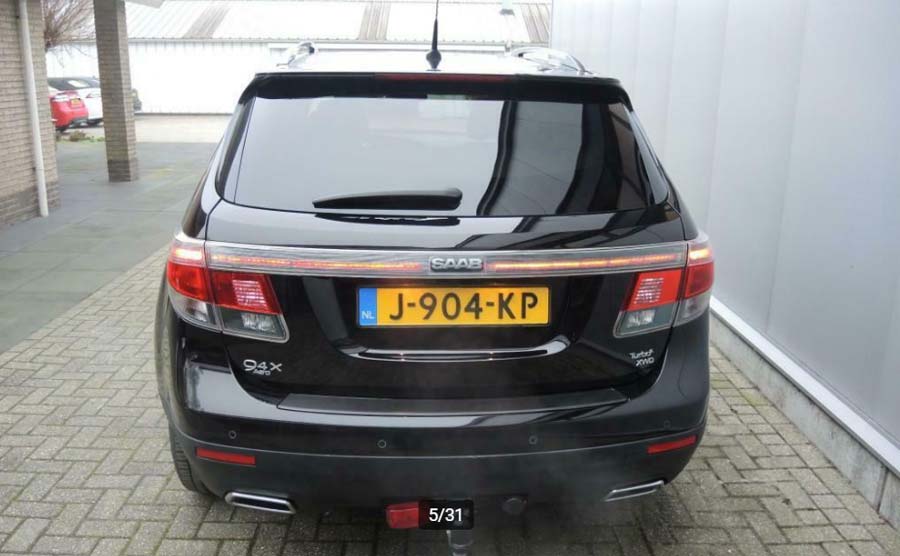 Distinctive rear part of Saab 9-4x reminiscent of Saab 9-5ng