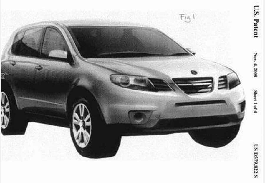 Patented Saab 9-6x design